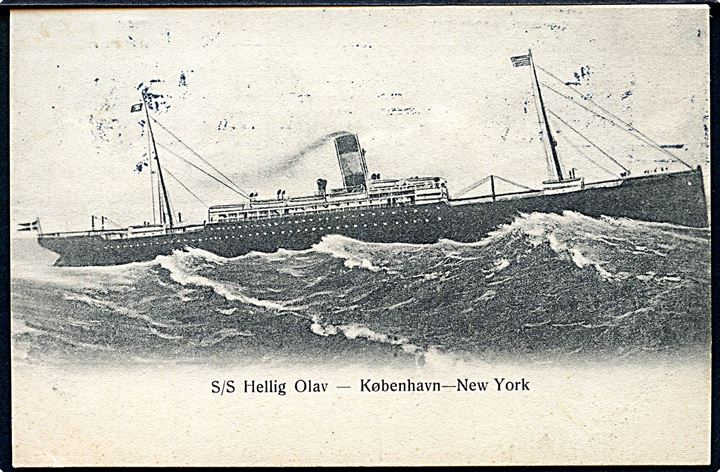 Hellig Olav, S/S, Skandinavisk Amerika Linie København-New York damper. Sk.B.& Kf. no. 3860.