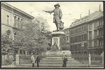 Niels Juels statue i København. Stenders no. 710.