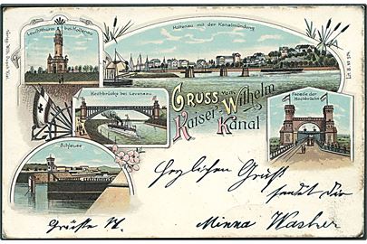 Tyskland, Kaiser Wilhelm Kanal, Gruss aus. Wilh. Dusch no. 574.