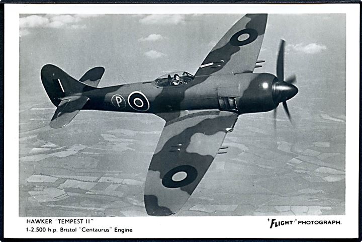 Hawker Tempest MKII LA602 Prototype 01 fra Royal Air Force. Flight photograph u/no.