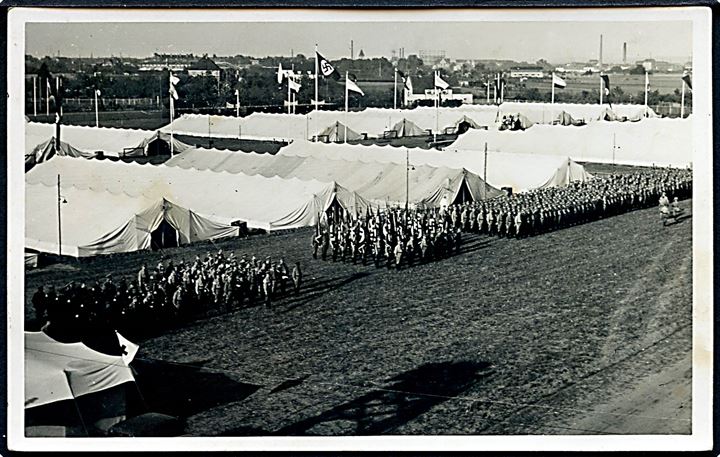 Tyskland, Teltlejr ved Nürnberg i forbindelse med Reichsparteitag i 1930'erne. 