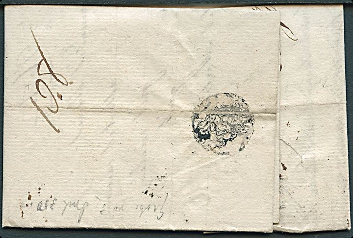 1806. Francobrev dateret Kjøbenhavn d. 20.11.1806 til Lyon, Frankrig. Påskrevet “Fr. Ham.” m. 2-liniestempel R.N.4. DANEMARC. Fransk portopåtegning. 