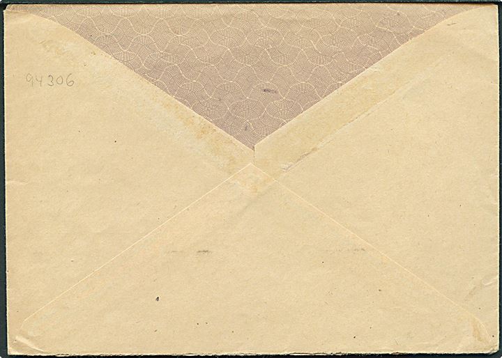 Ufrankeret brev med stempel G.M./S.A. Mails Postage Free / Gebührenfrei Minenräumbootpost og signatur til Berlin, Tyskland. Mandskabspost den tyske mine-rydning ved Norge ca. 1946. Bagklap mangler. 