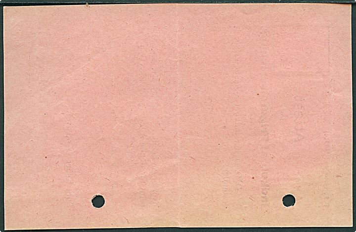 10 øre Bølgelinie annulleret med liniestempel GRAMBY på Attest for Indkøb af Frigørelsesmidler F. Form Nr. 43 (1/7 1919) dateret Gramby d. 1.5.1922. To arkivhuller.