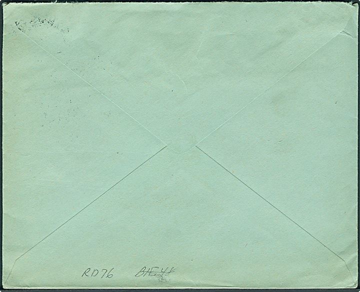 15 øre Karavel på brev annulleret med brotypestempel IIc Sønderborg Rutebilpost d. 14.6.1933 til Frørup. Stempel tildelt da Amtsbanerne på Als blev nedlagt pr. 28.2.1933 og driften overført til Statsbanernes ruteautomobiler.