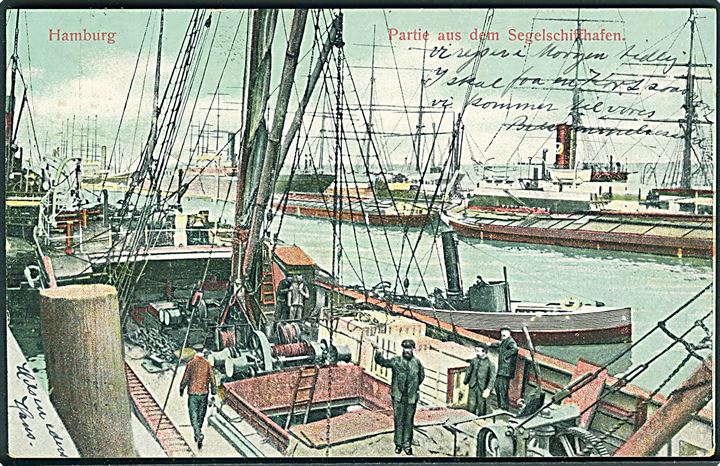 10 pfg. Germania på brevkort dateret i Kiel d. 29.7.1910 annulleret m. skibsstempel Korsør-Kiel DPSK:POSTKT: No. 3 d. 30.7.1910 til Nyborg, Danmark.