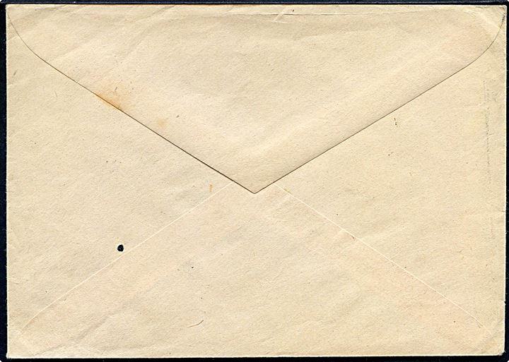 Ufrankeret britisk O.A.S. feltpostbrev med sort Field Post Office 150 (= 1. Airborne Division, Bergen, Norge) d. 17.9.1945 til Morecambe, England. Sjældent aftryk i sort farve, da stemplet jf. D. Cornelius kun kendes i violet. 