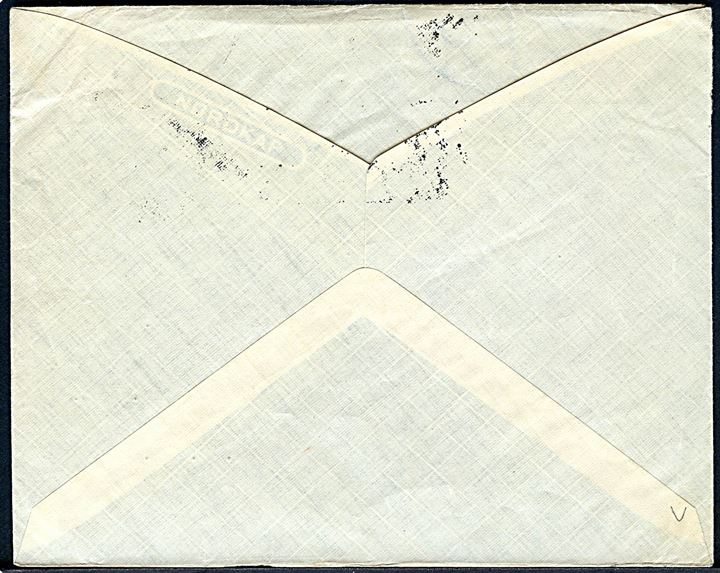 7 aur Landskab på tryksag fra Reykjavik annulleret med skotsk stempel i Aberdeen d. 9.2.1929 og sidestemplet “Ship Letter” til Philadelphia, USA. 