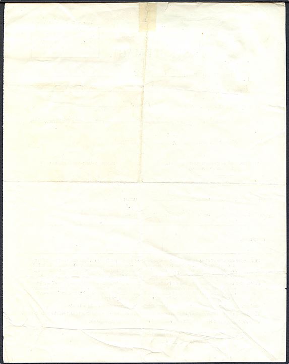 25 øre Karavel (4) annulleret med kontorstempel ved Kjøbenhavns Overpostmesterembede som gebyr for Postfuldmagt - A. Form. Nr. 4001 (18/3 1925). - dateret d. 27.1928. Tidlig formular. Rifter.