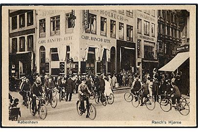 København. Cyklister ved Ranch's Hjørne. A. A. T. H. no. 155. 