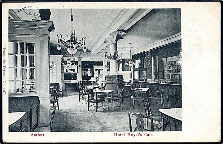 Aarhus. Hotel Royal's Cafe. Hempelske Forlag no. 697. 