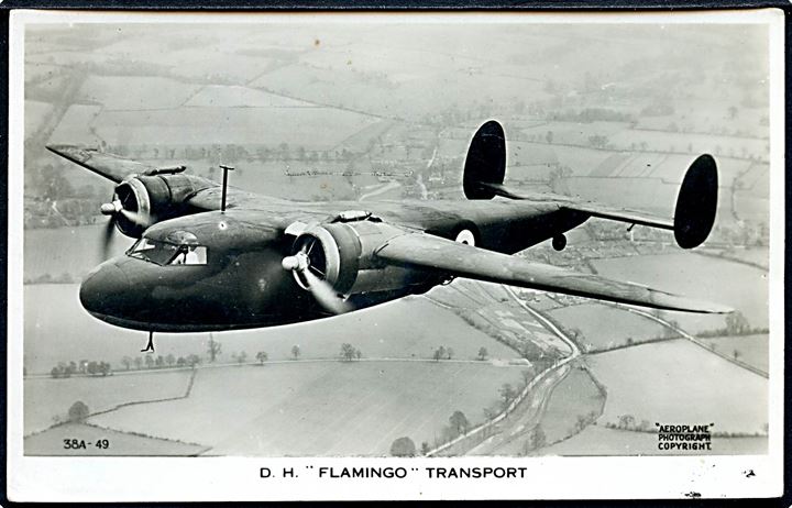 de Havilland DH.95 Flamingo fra RAF. Valentine's no. 38A-49.