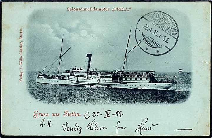 Freia, Salonschnelldampfer. W. Günther, Stettin u/no.