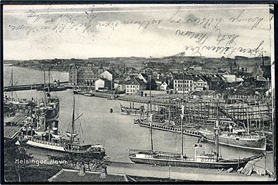Helsingør Havn med skibe. J. M. no. 196. 