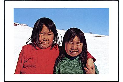Grønland. Dobbeltkort. Grønlandske Børn. Peter Juul. U/no. Uden adresselinier. 