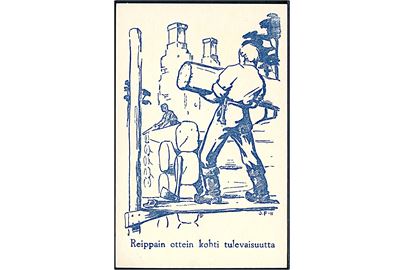 Ola Forsell: Finsk patriotisk kort Reippain ottein kohti tulevaisuutta. 