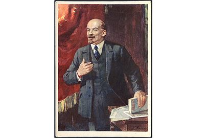 V. I. Lenin efter maleri. 40 kop. illustreret helsagsbrevkort. 