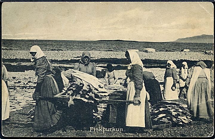 Fisketørring på Island. E. Gunnarsson u/no.