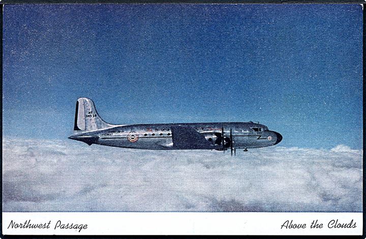 Northwest Airlines passagermaskine Northwest Passage - Above the Clouds. Reklamekort no. PF.16-D.