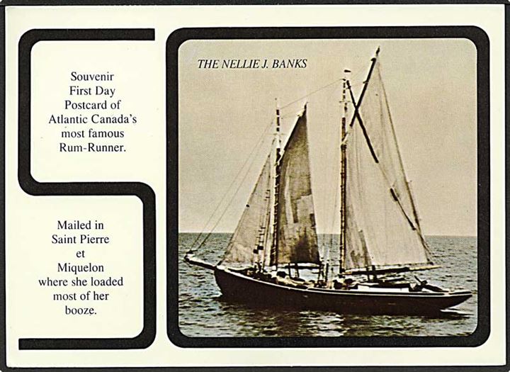Saint-Pierre & Miquelon. 2,50 fr. Nellie J. Banks på souvenir FDC brevkort annulleret med særstempel d. 17.8.1988 til Sydney, Canada.