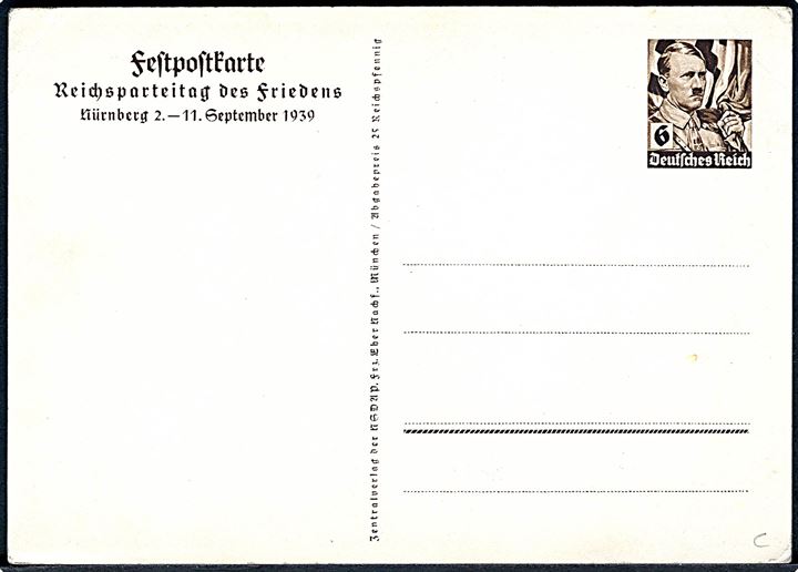 Tyskland. Reichspartei Tag, Nürnberg 2 - 11 September 1939. Centralverlag u/no. 