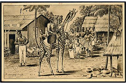 Humoristisk Post, Tyskland - Afrika. 4. Giraffenpost. No. 9180. 