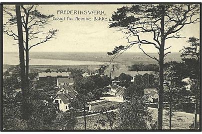 Frederiksværk set fra Norske Bakken. Stenders no. 6330.