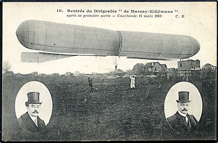 Fransk luftskib de Marçay Klüjtmans d. 14.3.1908. No. 8.