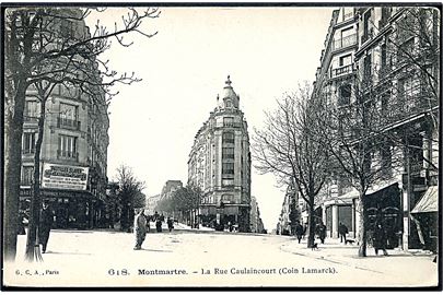 Frankrig. Montmartre. La Rue Caulaincourt (Coin Lamarck). G. P. A. no, 618. 