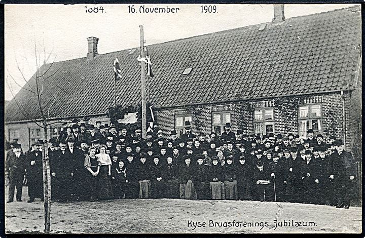 Kyse Brugsforenings Jubilæum. (1884. 16 November 1909. E. Larsen Demuth no. 20634. (Små skader). 