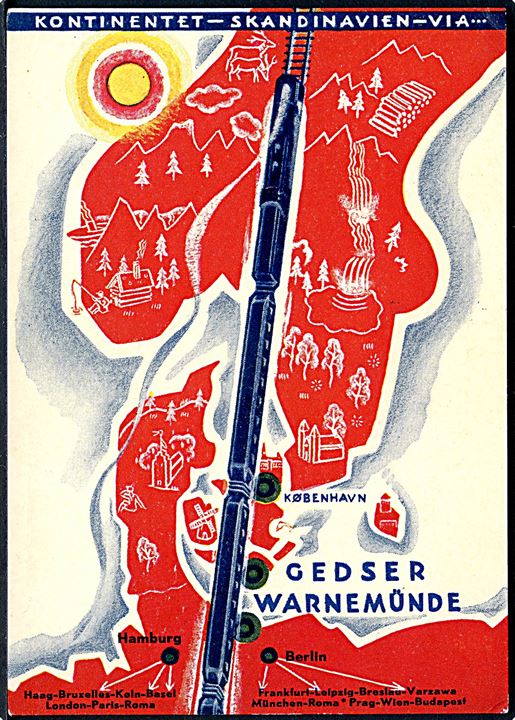 Kontinentet Skandinavien med Tog. Udgivet af de Dansk Statsbaner Juli 1932. 