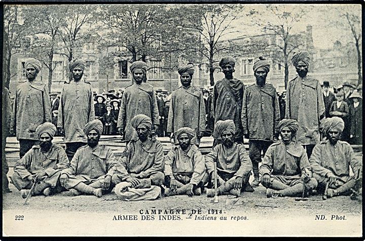 Indiske soldater i Frankrig under 1. verdenskrig. No. 222.
