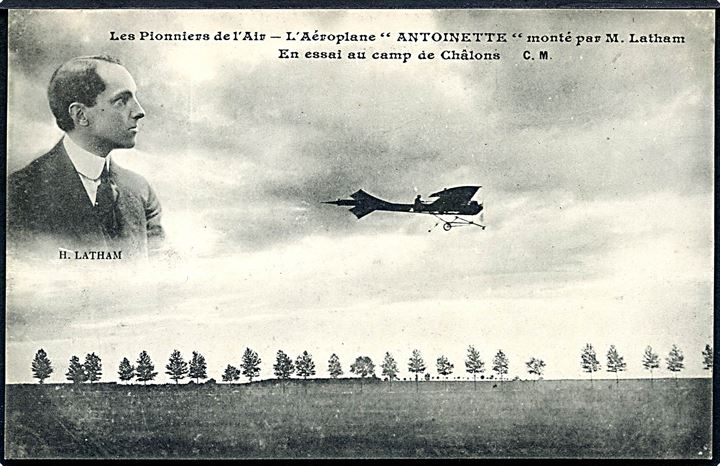 Flyvemaskinen Antoinette, Pilot H. Latham. U/no. 