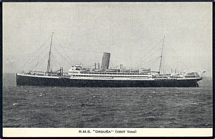 Orduna, M/S, The Pacific Steam Navigation Company. 