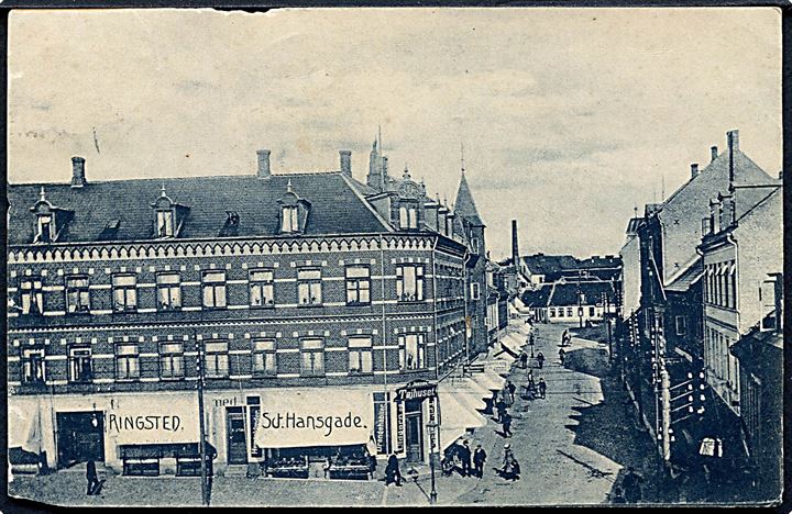 Ringsted. Sct. Hansgade. Ahrent Flensborg no. 391. (Med lidt skader). 