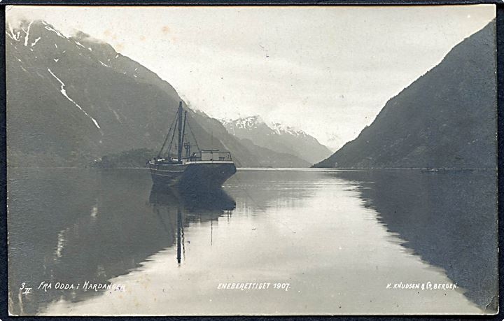 Norge. Fra Odda i Hardanger med skib. K. Knudsen & Co. no. 3 II. 