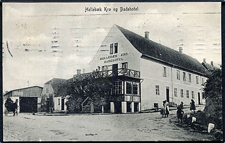 Hellebæk Kro og Badehotel. Peter Alstrups no. 5313. 