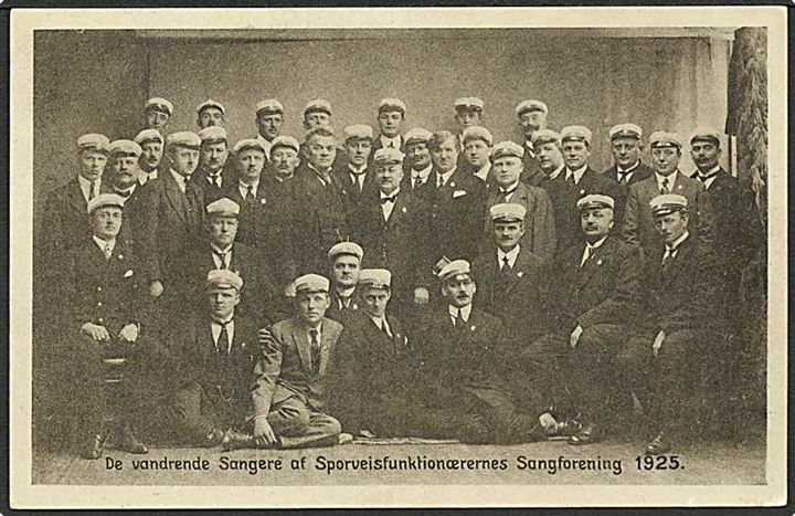 De vandrende sangere af Sporvejsfunktionærernes Sangforening. Stenders no. 58482.