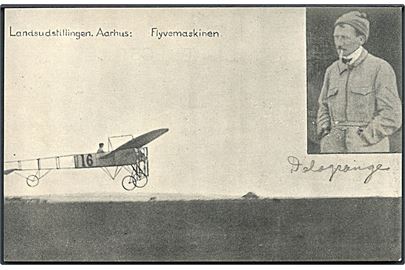 Hervé Delagrance  flyvning ved Landsudstillingen i Aarhus d. 4.7.1909. Leth Bang & E.A. Gluud u/no.