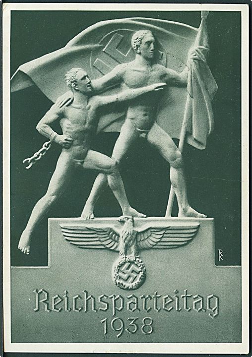 Propaganda. Reichsparteitag Nürnberg 1938. Photo Hoffmann no. 38/20. Med særstempel.