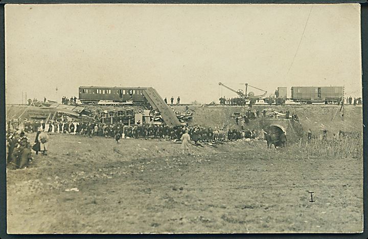 Vigerslev-ulykken d. 1.11.1919. Fotokort u/no.