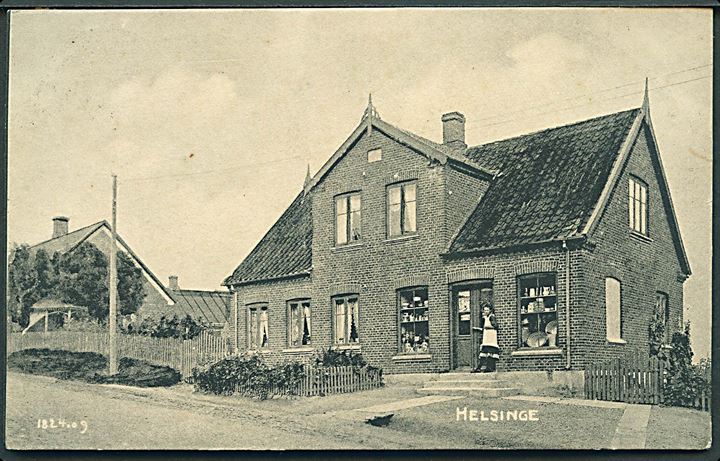 Helsinge, kolonialhandel. Svegaard no. 1824.