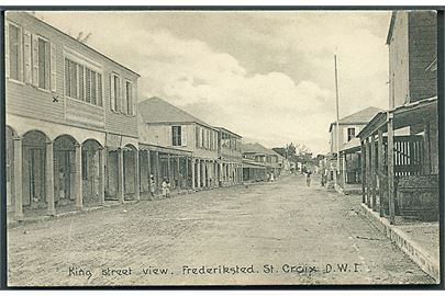 D.V.I., St. Croix, Frederiksted, King Street. A. Ovesen no. 30.