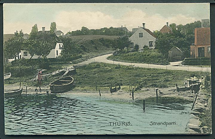 Thurø, strandparti. Stenders no. 7350.