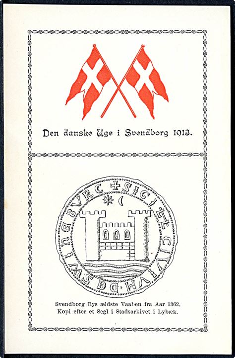 Svendborg, Den danske Uge 1913 med byens ældste Byvaaben. Dansk Arbejde, Behrends u/no.