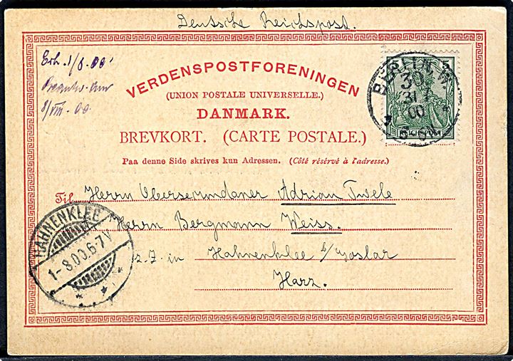 Dr. Erich von Drygalski ekspedition til Karajak 1891-93. “Gruss aus”-kort anvendt i Berlin 1900. U/no.