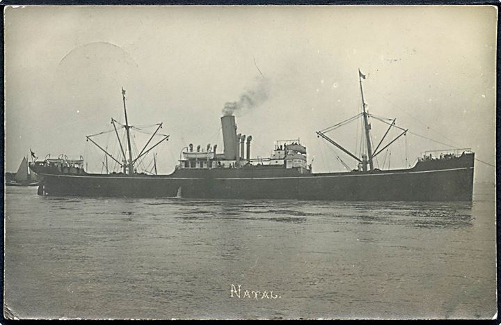 “Natal”, S/S, Østasiatisk Kompagni, solgt til D/S Orient i 1916. Fotokort u/no.
