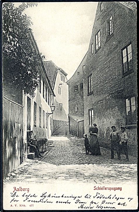 Aalborg, Schiellerupsgang. A. Vincent no. 677.