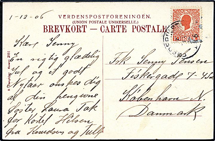 D.V.I., St. Croix, Frederiksted, Dronningensgade. E. Langkjær no. 2951. 10 bit Chr. IX.