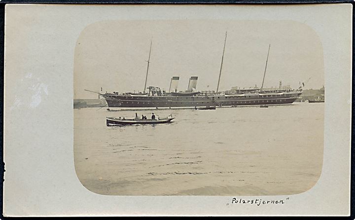 Rusland, “Polstjernen”, det russiske kejserskib under besøg i København. Fotokort u/no.
